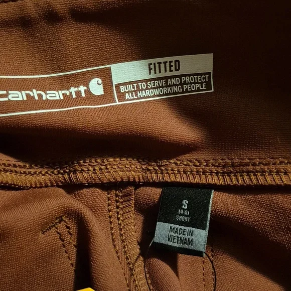 Carhartt  Force Midweight Utility Leggings Sz.SP 4-6 Short Color Sable NWT - Picture 7 of 7